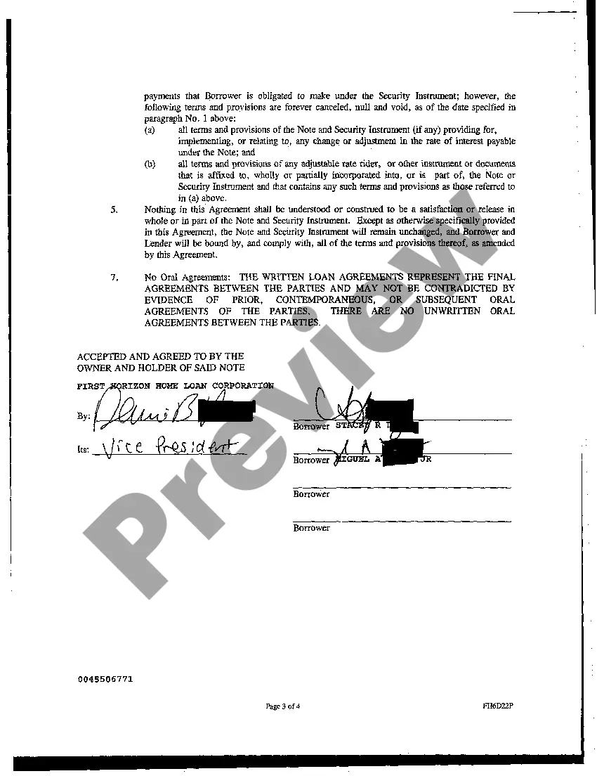 Preview A01 Loan Modification Agreement