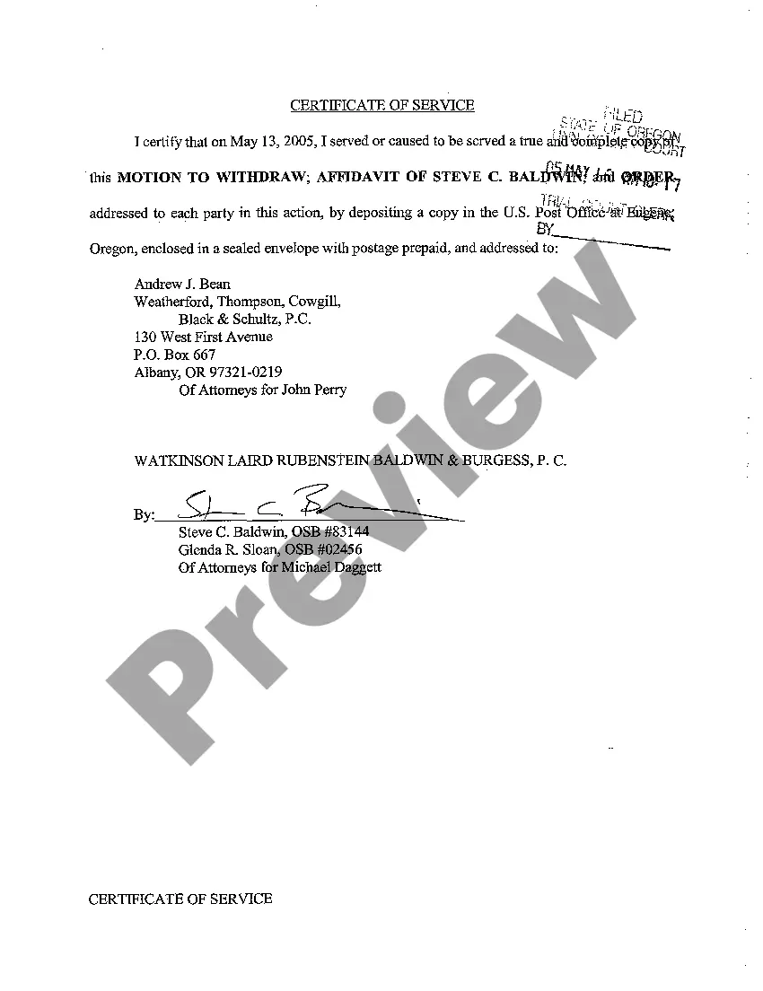 Preview A11 Order Allowing Withdrawal of Defendant's Attorneys
