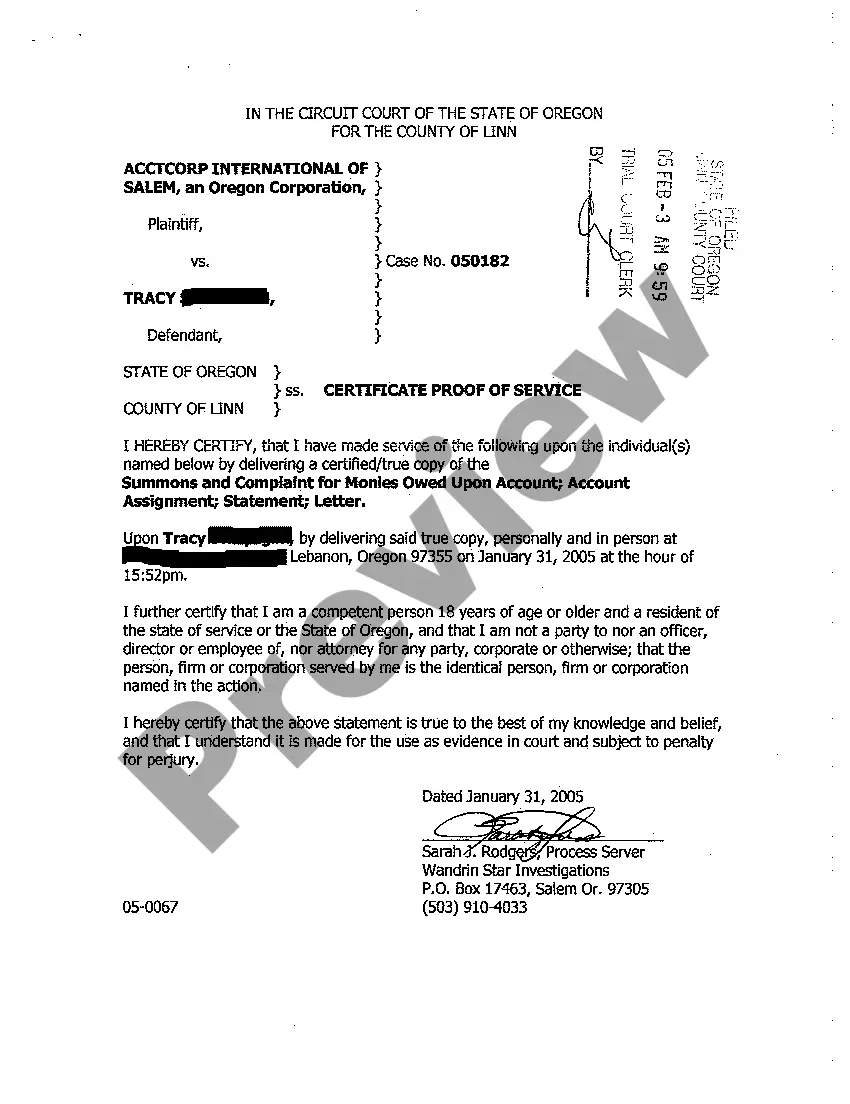 Preview A02 Summons of Defendant