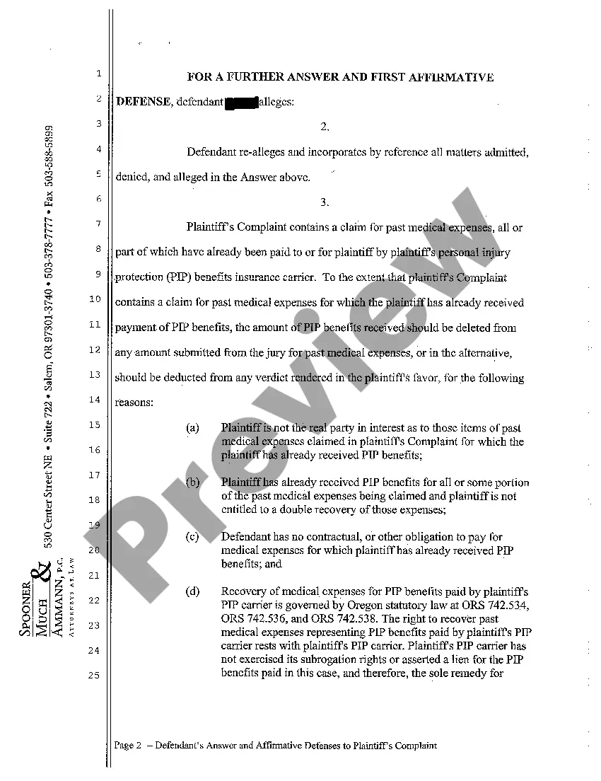 Get A03 Defendant's Answer and Affirmative Defense to Plaintiff's Complaint Preview A03 Defendant's Answer and Affirmative Defense to Plaintiff's Complaint