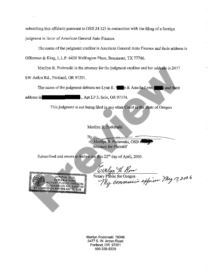 Get A03 Notice of Filing of Foreign Judgment Preview A03 Notice of Filing of Foreign Judgment