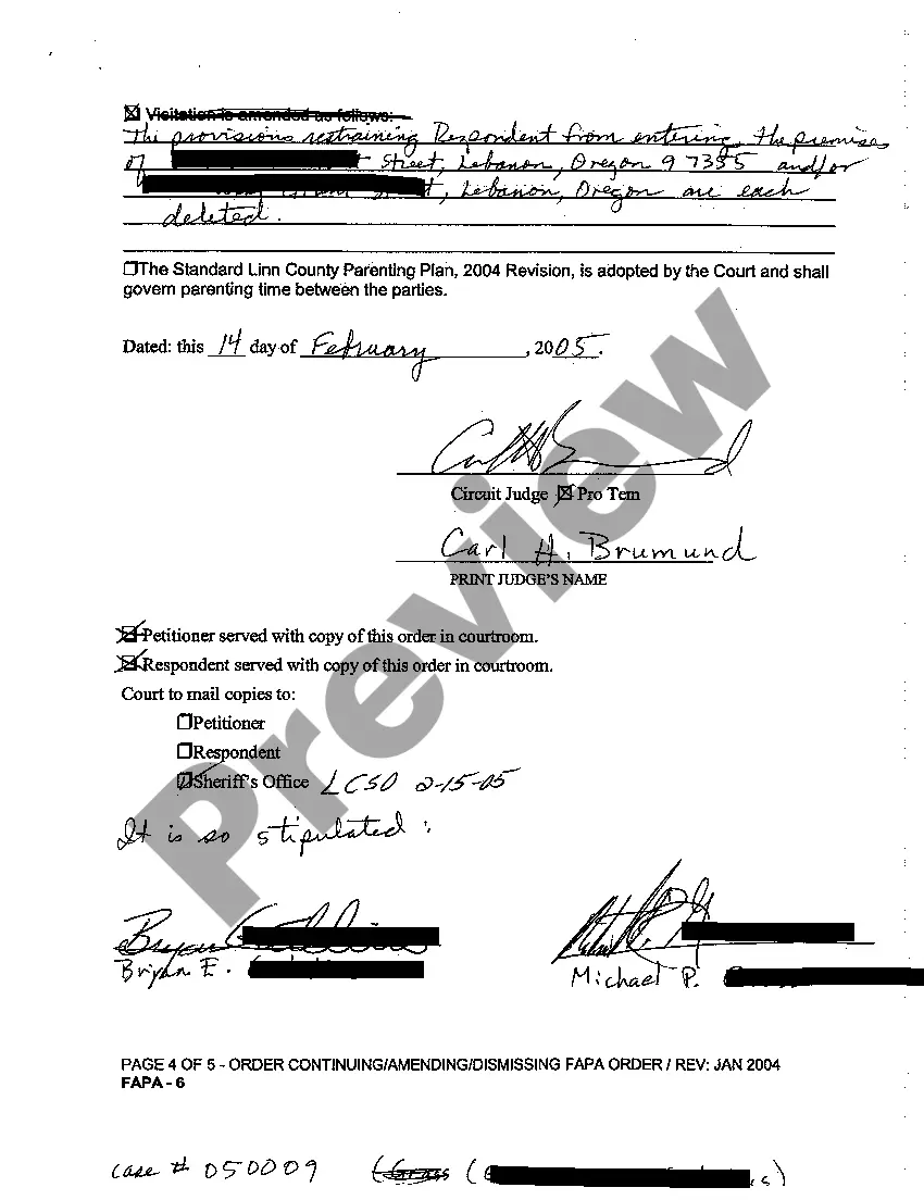 Get A05 Order Modifying a Restraining Order to Prevent Abuse of elderly or Disabled Persons Preview A05 Order Modifying a Restraining Order to Prevent Abuse of elderly or Disabled Persons