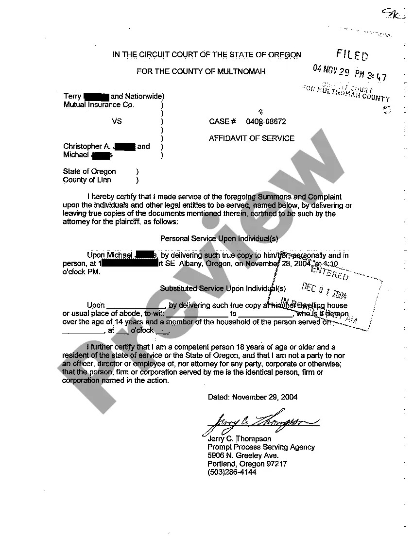 Preview A02 Summons for Defendant