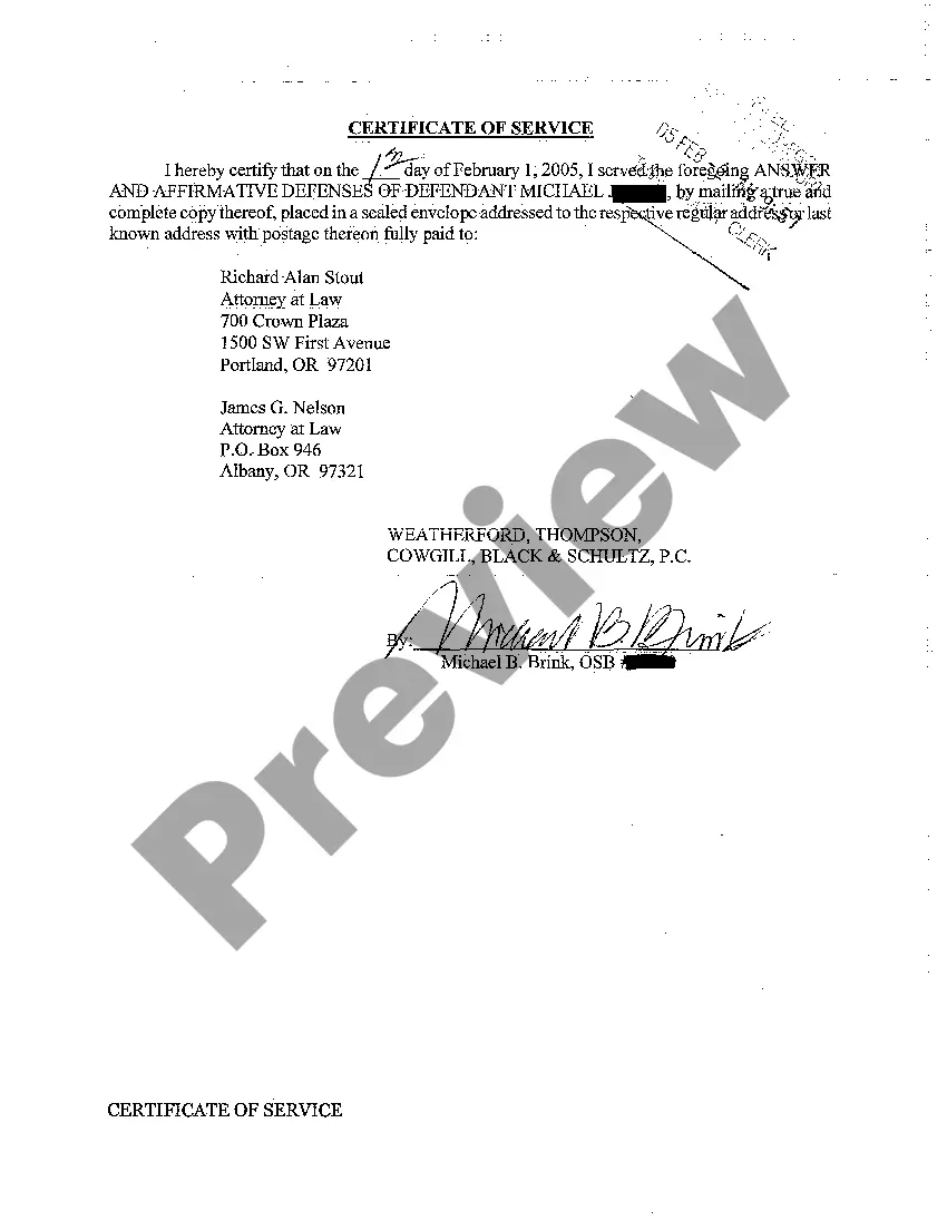 Get A05 Answer and Affirmative Defenses of Defendant Preview A05 Answer and Affirmative Defenses of Defendant