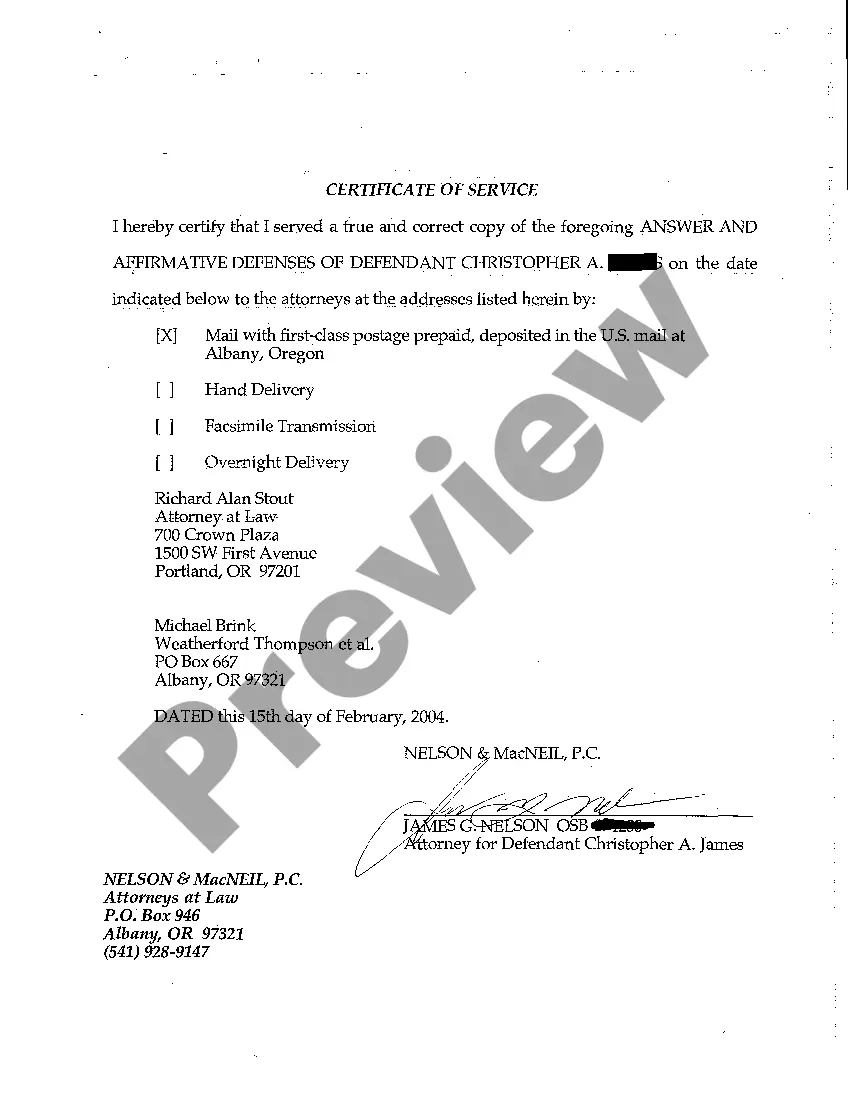 Get A05 Answer and Affirmative Defenses of Defendant Preview A05 Answer and Affirmative Defenses of Defendant