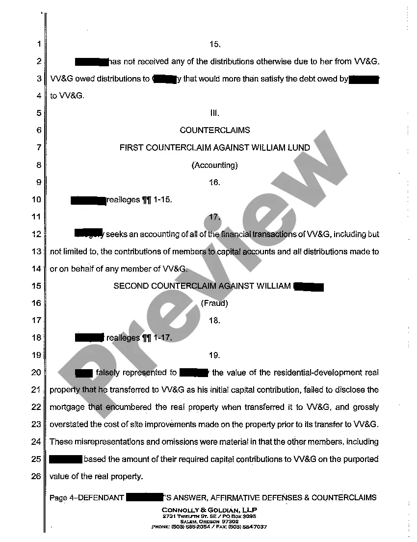 Get A03 First Defendant's Answer, Affirmative Defenses and Counterclaims Preview A03 First Defendant's Answer, Affirmative Defenses and Counterclaims