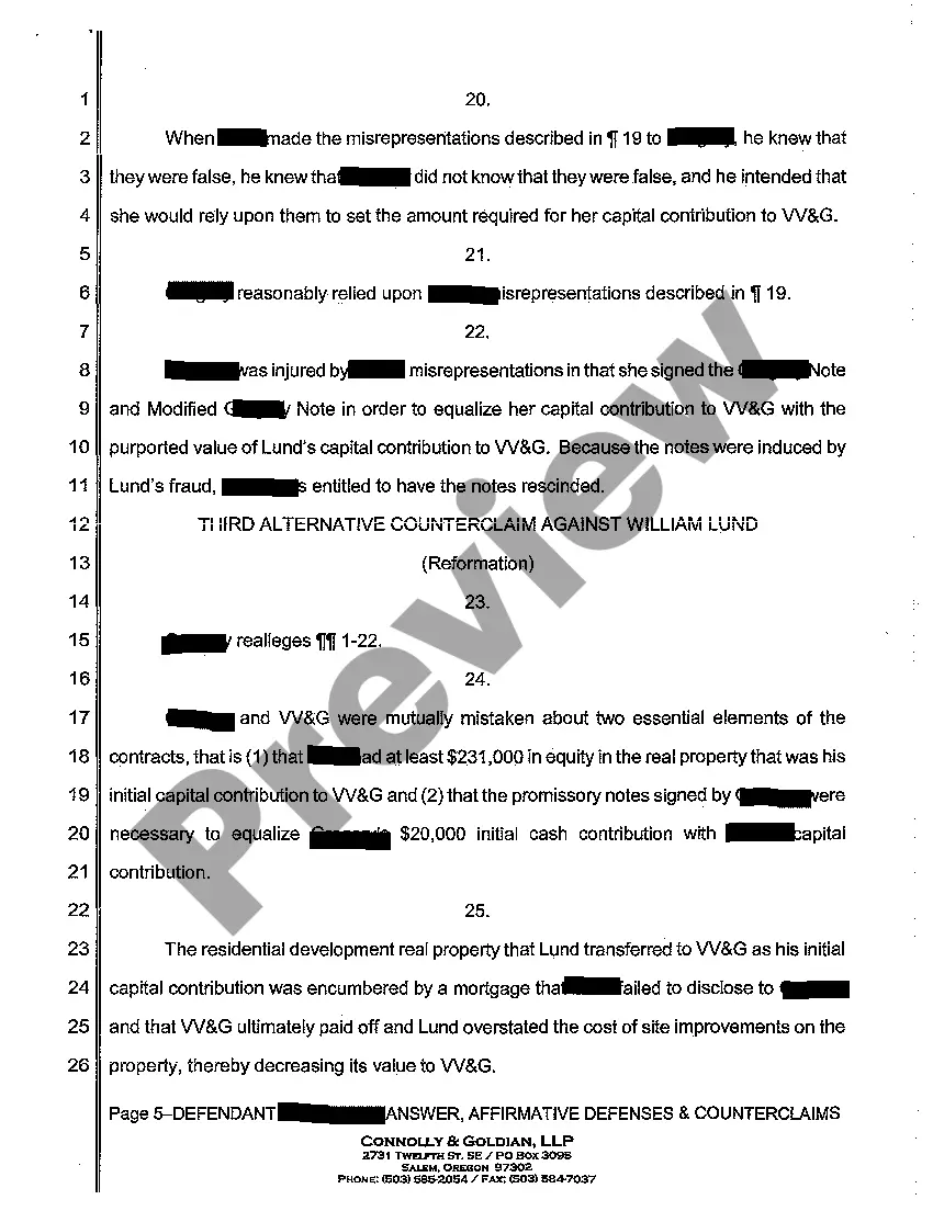 Get A03 First Defendant's Answer, Affirmative Defenses and Counterclaims Preview A03 First Defendant's Answer, Affirmative Defenses and Counterclaims