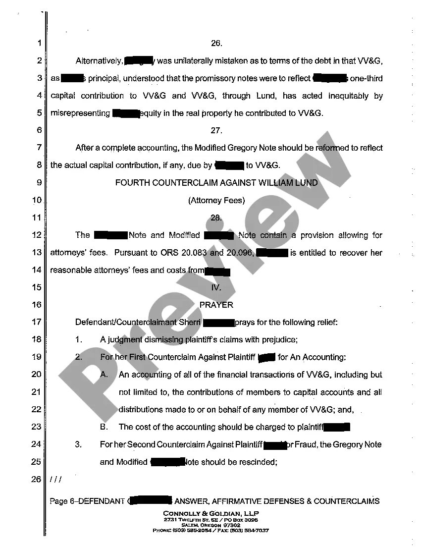 Get A03 First Defendant's Answer, Affirmative Defenses and Counterclaims Preview A03 First Defendant's Answer, Affirmative Defenses and Counterclaims