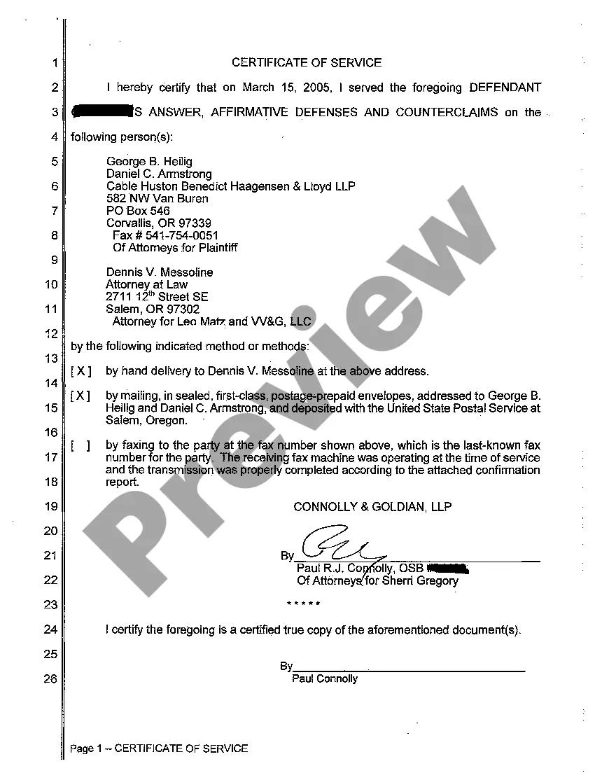 Get A03 First Defendant's Answer, Affirmative Defenses and Counterclaims Preview A03 First Defendant's Answer, Affirmative Defenses and Counterclaims