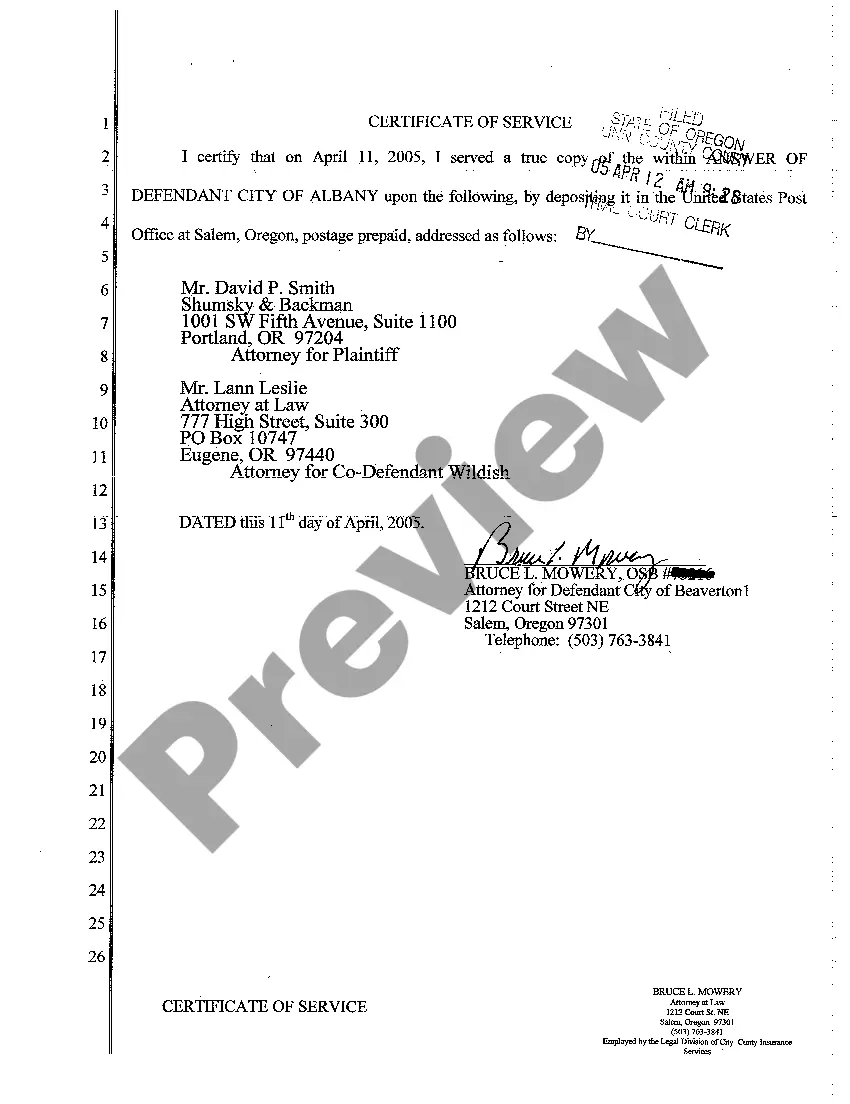 Preview A03 Answer of First Defendant