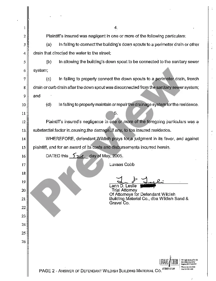 Preview A04 Answer of Second Defendant