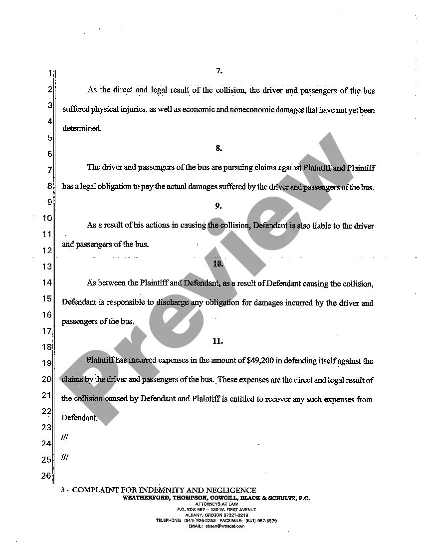 Get A01 Complaint For Indemnity and Negligence by Public School System Preview A01 Complaint For Indemnity and Negligence by Public School System
