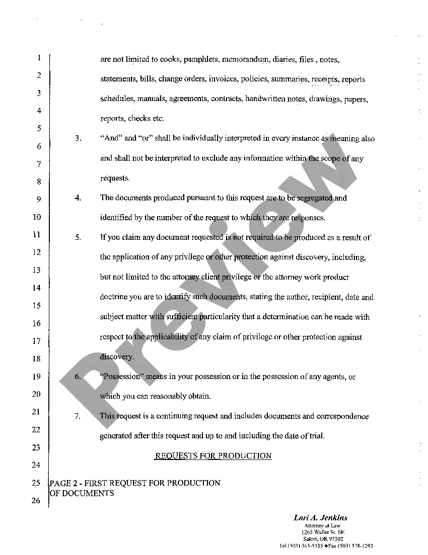 Preview A02 Request For Production of Documents