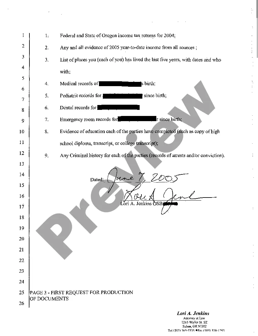 Preview A02 Request For Production of Documents