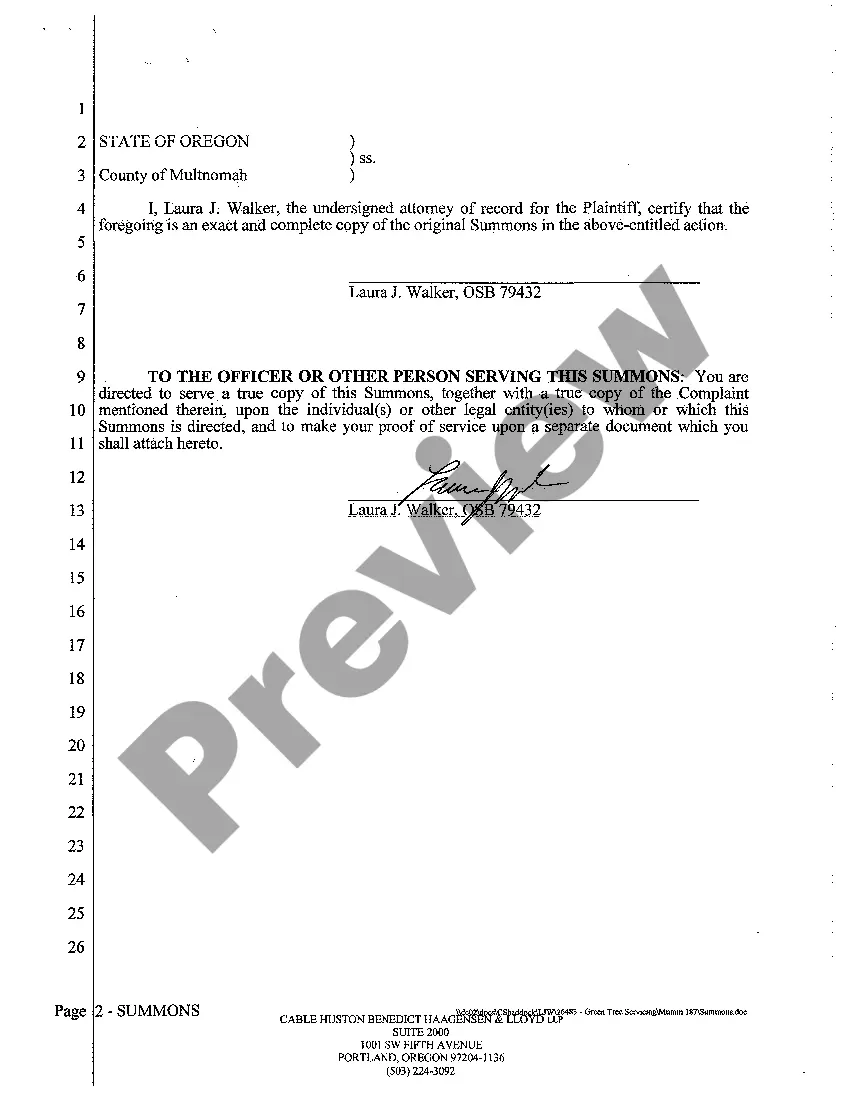 Preview A02 Summons of Defendant