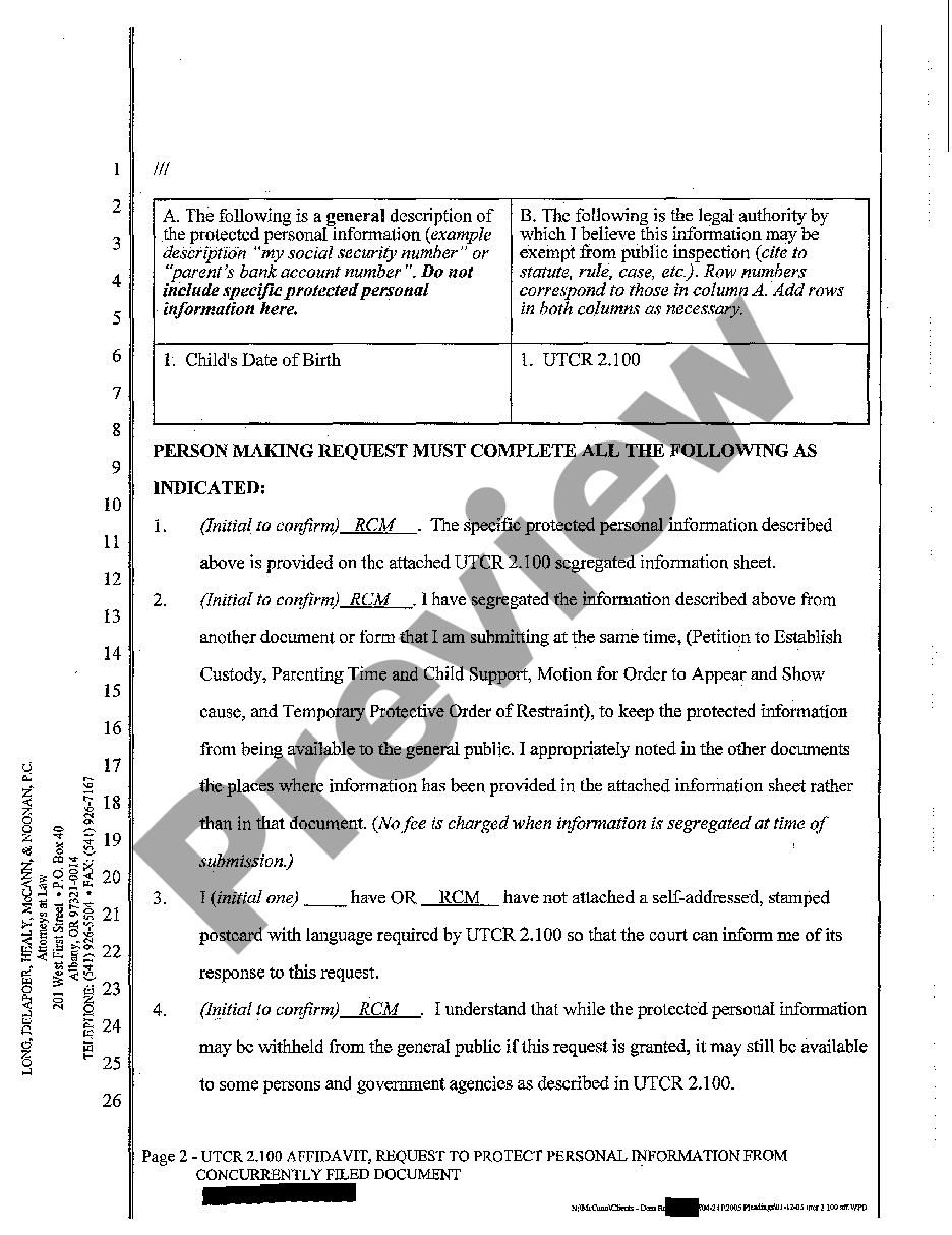 page 5 A03 Motion and Order To Show Cause with Regard To Temporary Custody and Child Support preview