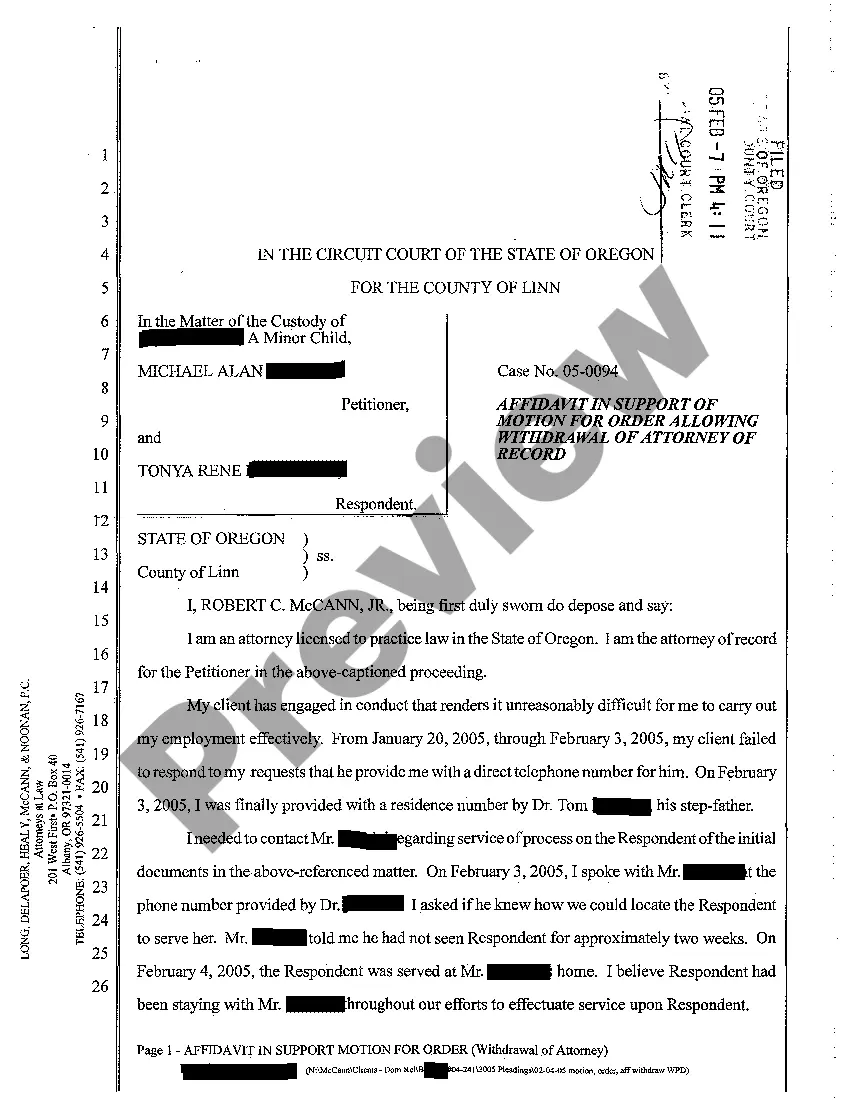 Get A08 Motion For Order Allowing Withdrawal of Petitioner's Attorney Preview A08 Motion For Order Allowing Withdrawal of Petitioner's Attorney