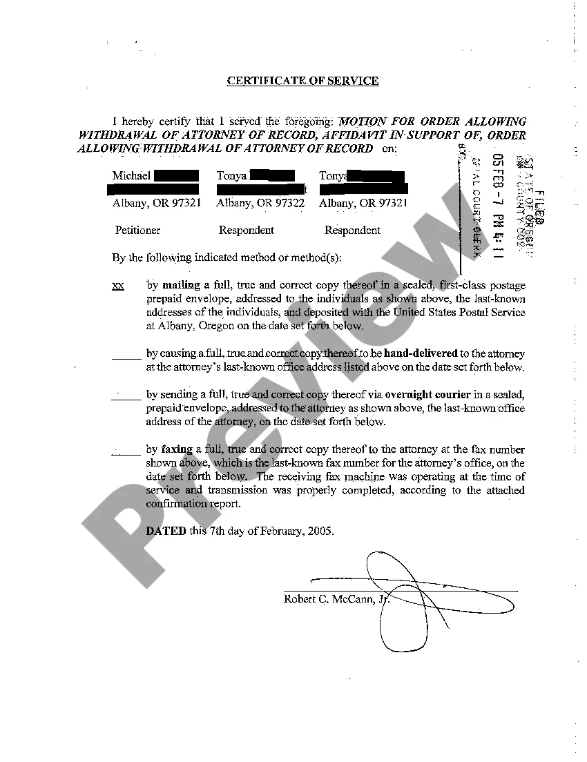Get A08 Motion For Order Allowing Withdrawal of Petitioner's Attorney Preview A08 Motion For Order Allowing Withdrawal of Petitioner's Attorney