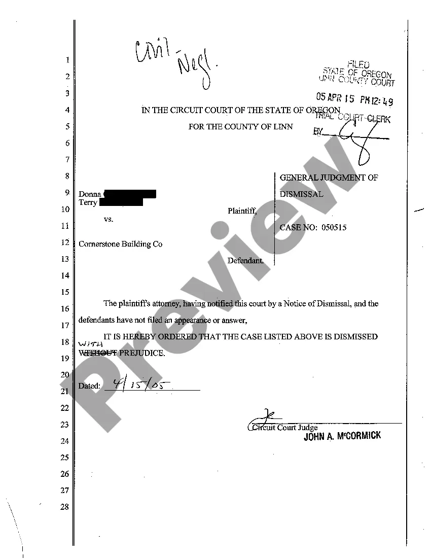 Preview A03 Notice of Dismissal with Prejudice