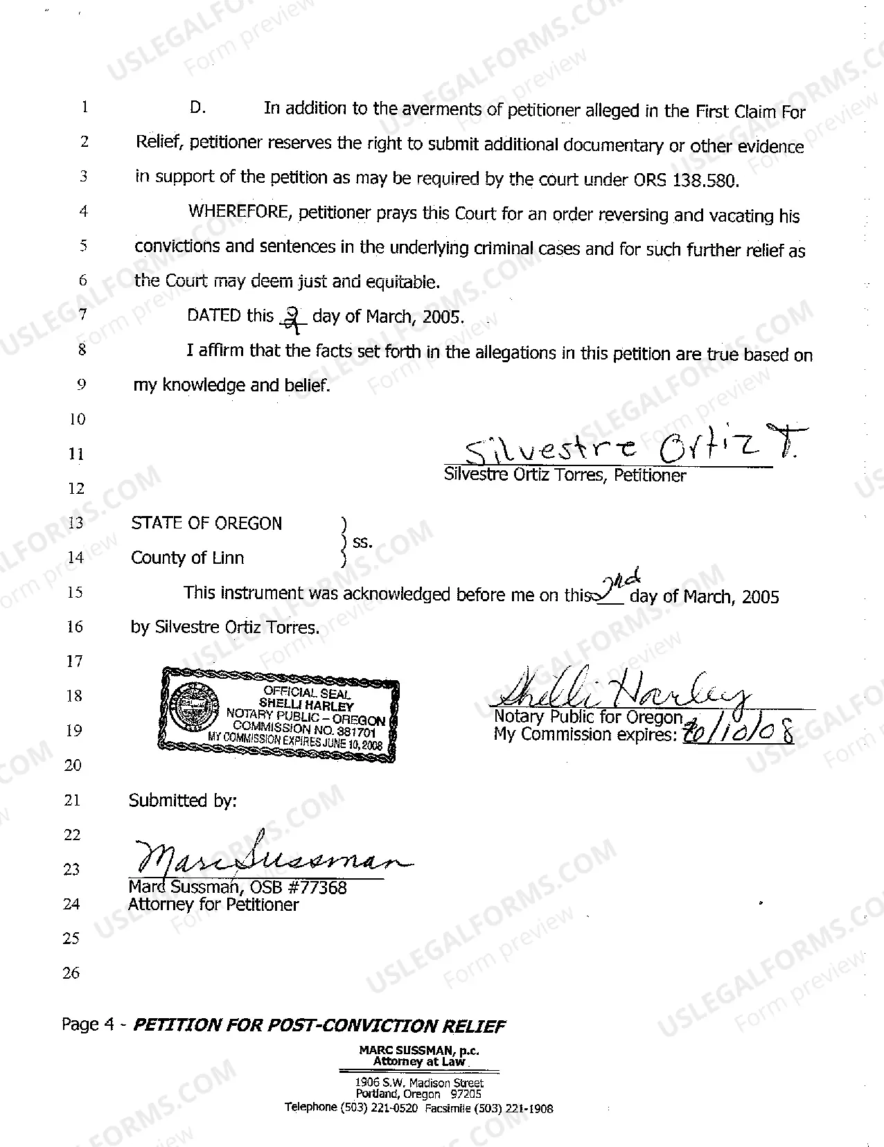 Preview A02 Petition for Post Conviction Relief