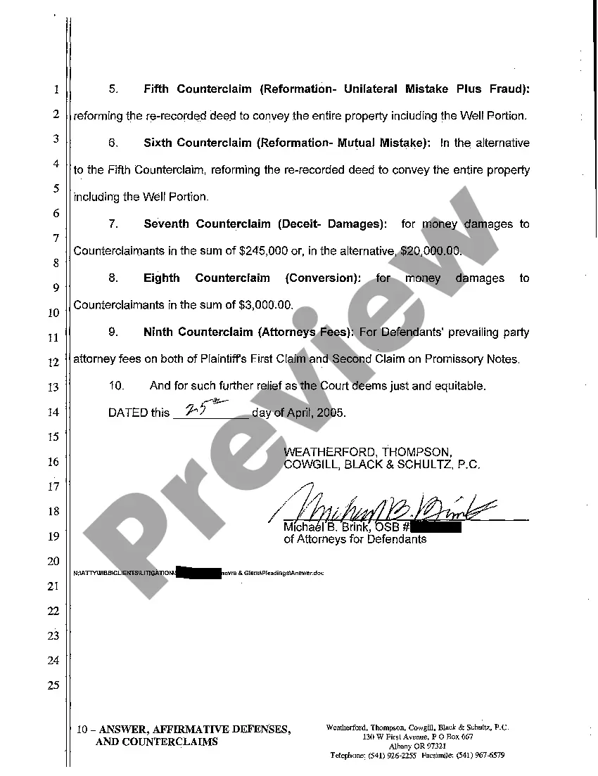 Get A02 Answer, Affirmative Defenses, And Counterclaims Preview A02 Answer, Affirmative Defenses, And Counterclaims