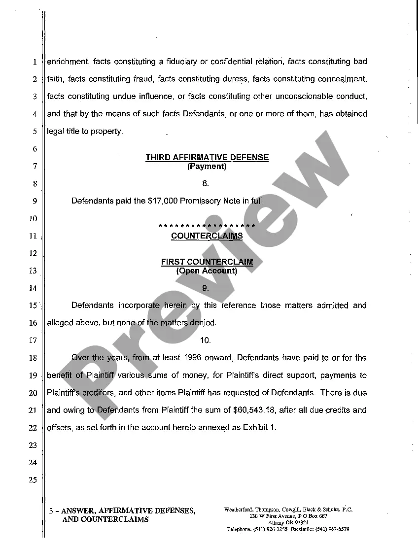 Get A02 Answer, Affirmative Defenses, And Counterclaims Preview A02 Answer, Affirmative Defenses, And Counterclaims