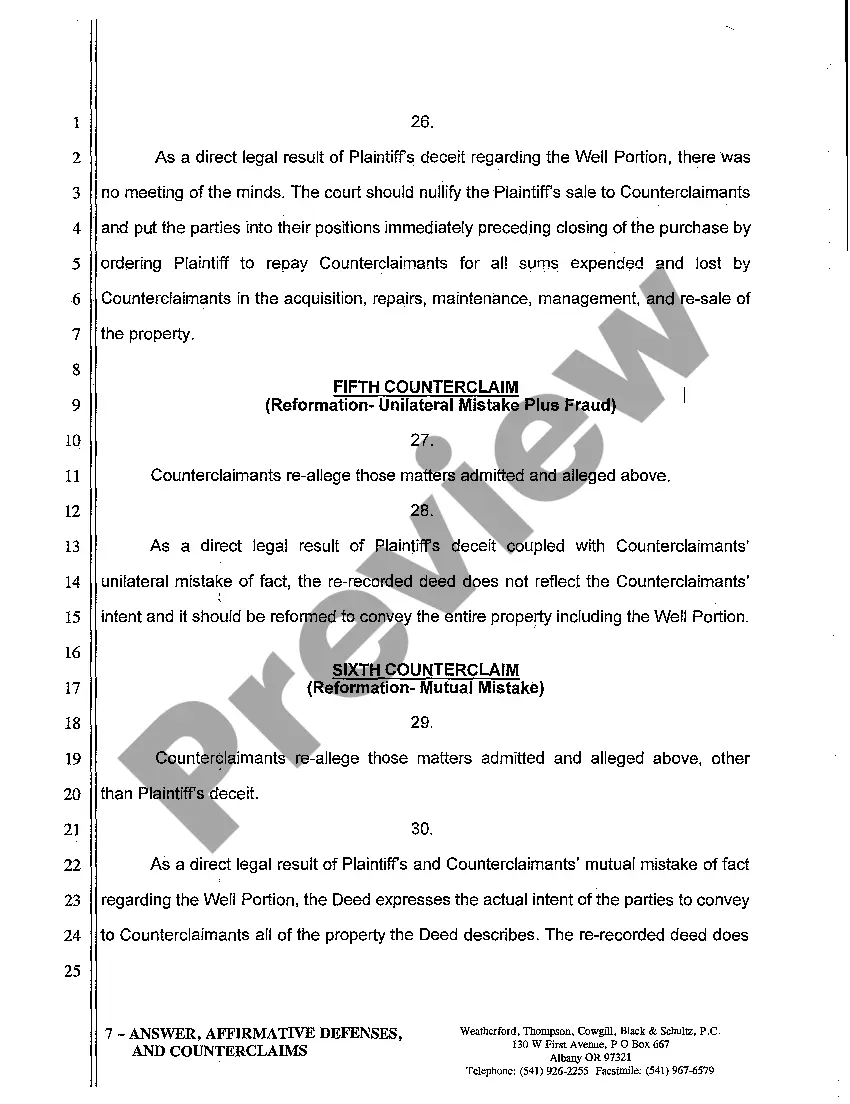 Get A02 Answer, Affirmative Defenses, And Counterclaims Preview A02 Answer, Affirmative Defenses, And Counterclaims