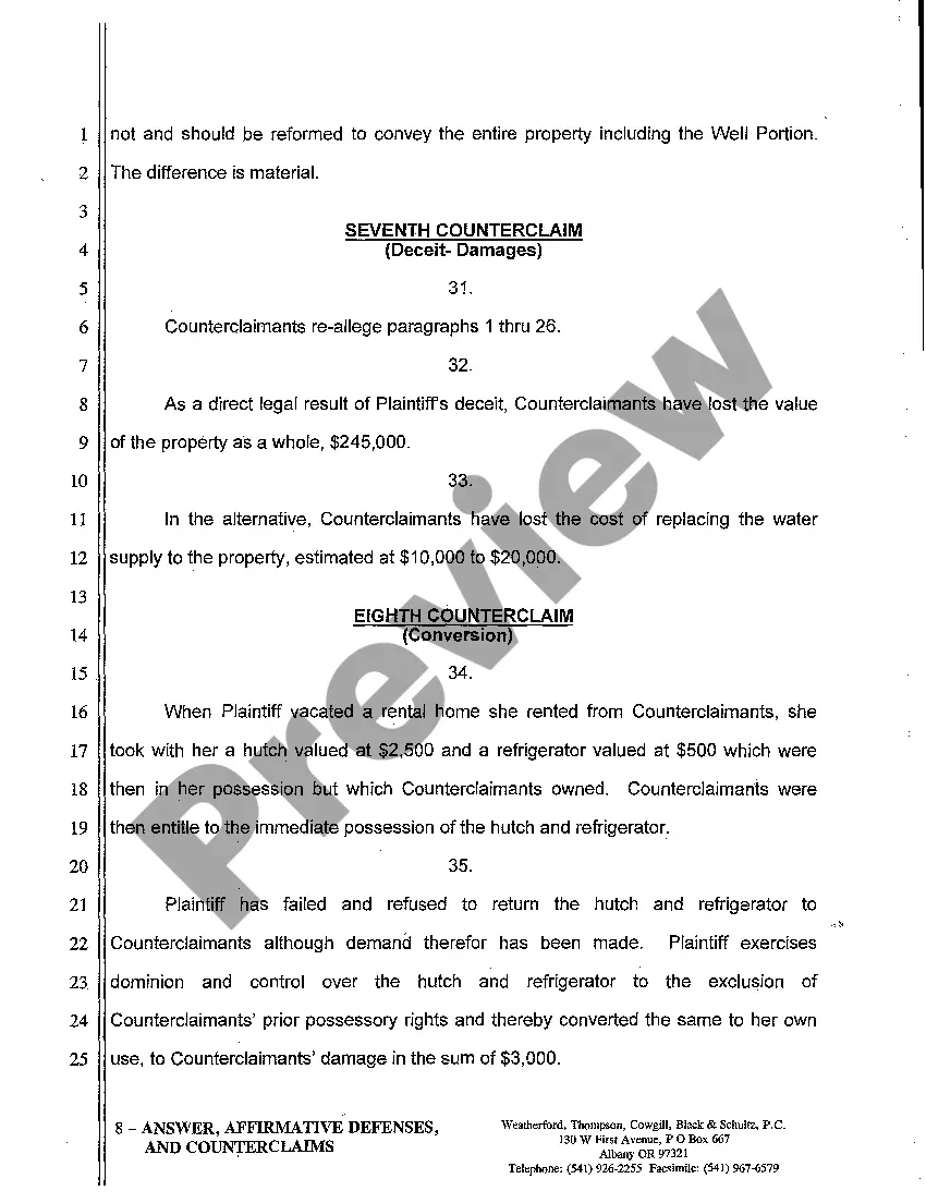 Get A02 Answer, Affirmative Defenses, And Counterclaims Preview A02 Answer, Affirmative Defenses, And Counterclaims
