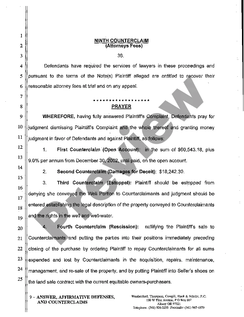Get A02 Answer, Affirmative Defenses, And Counterclaims Preview A02 Answer, Affirmative Defenses, And Counterclaims