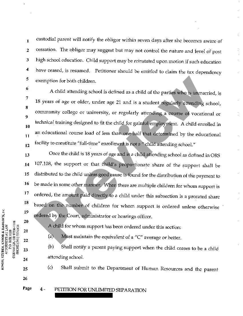Get A01 Petition for Unlimited Separation Preview A01 Petition for Unlimited Separation
