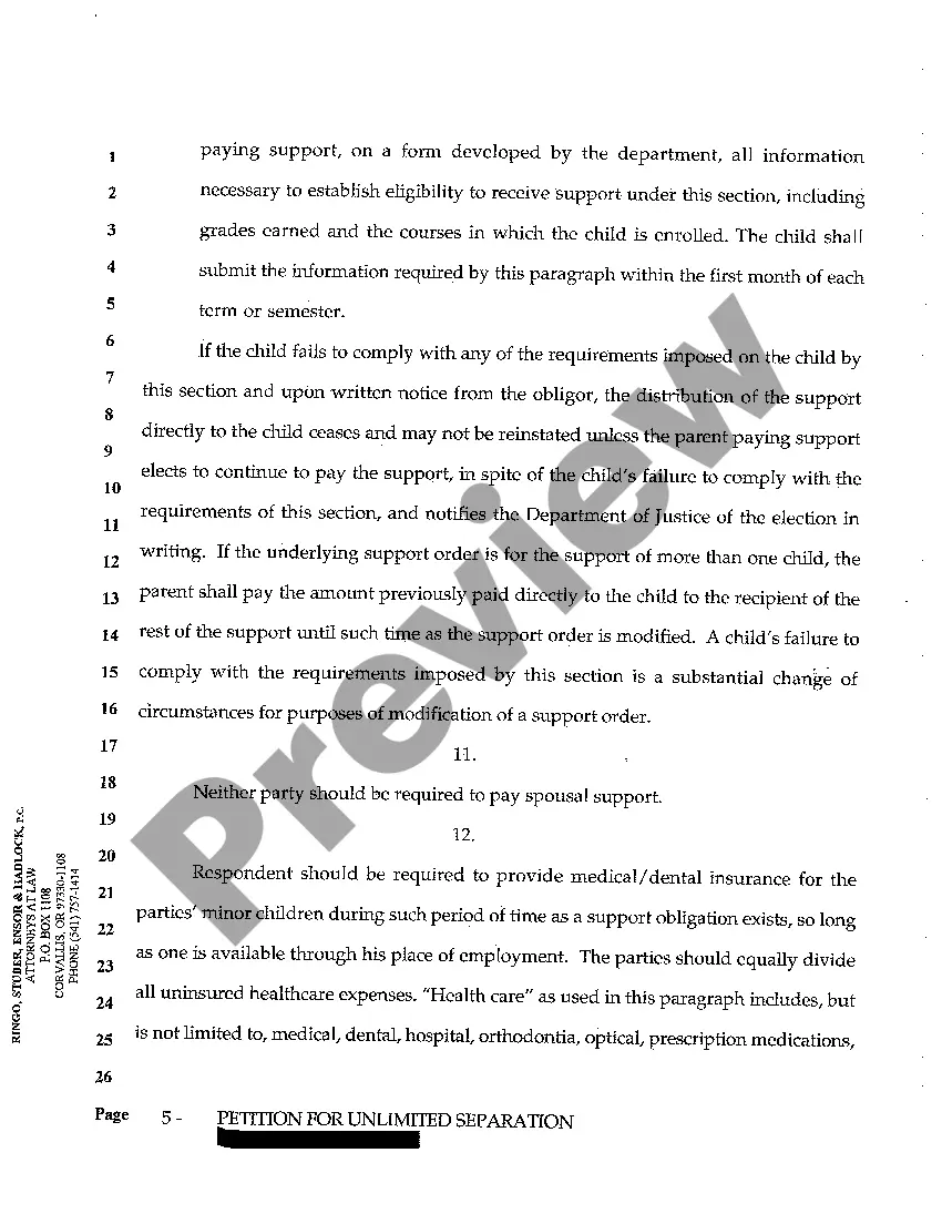 Get A01 Petition for Unlimited Separation Preview A01 Petition for Unlimited Separation