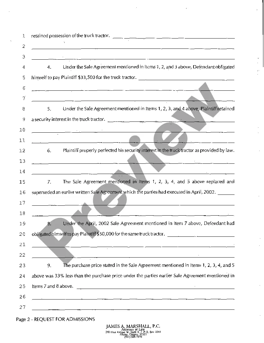 Preview A02 Request for Admissions