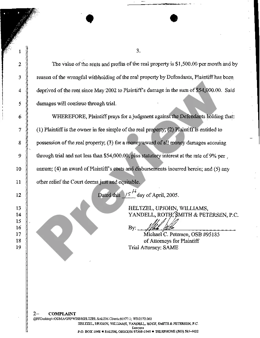 Preview A01 Complaint - Breach of Lease