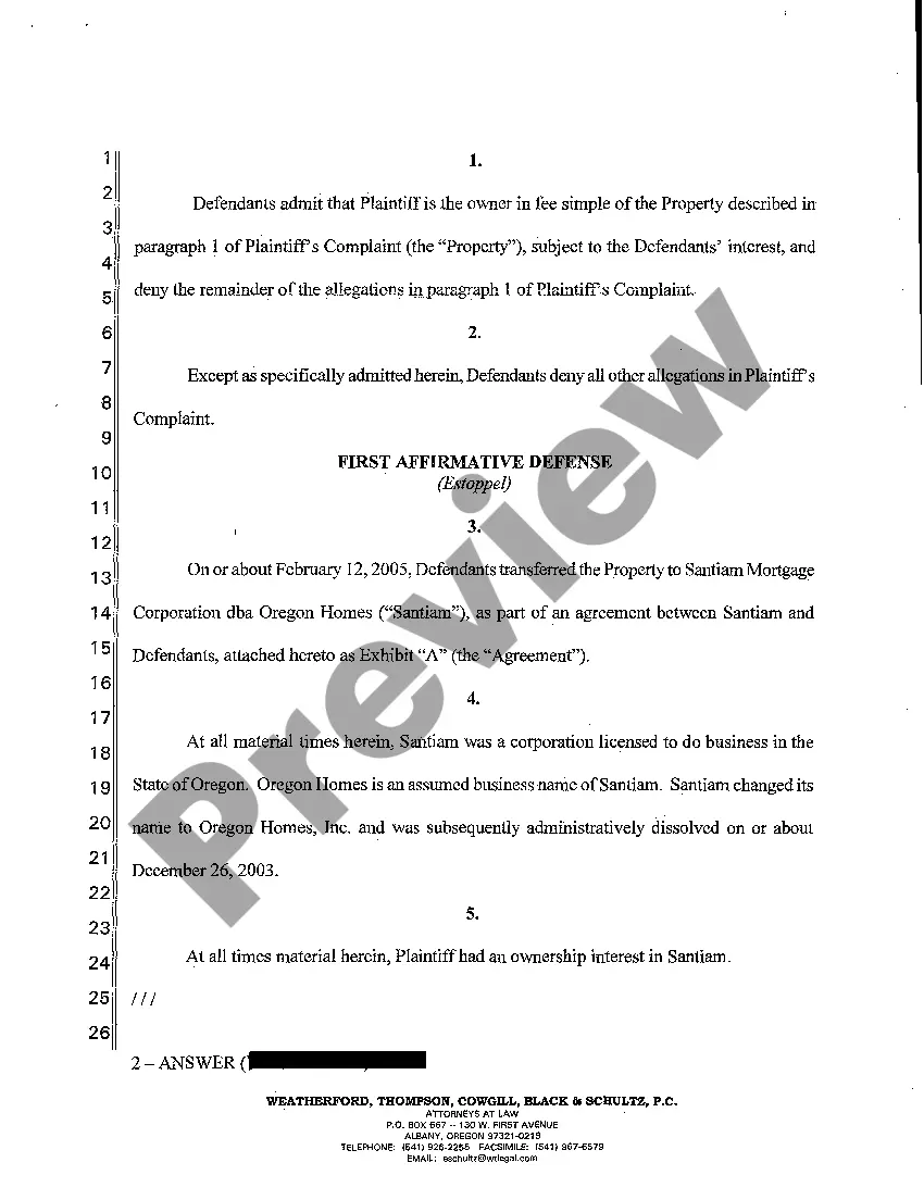 Get A02 Answer, Affirmative Defenses, Counterclaims, and Third-Party Complaint Preview A02 Answer, Affirmative Defenses, Counterclaims, and Third-Party Complaint
