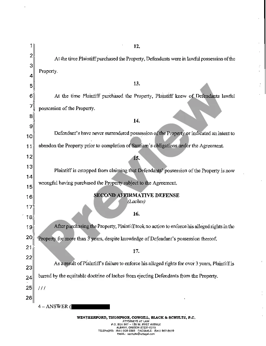 Get A02 Answer, Affirmative Defenses, Counterclaims, and Third-Party Complaint Preview A02 Answer, Affirmative Defenses, Counterclaims, and Third-Party Complaint