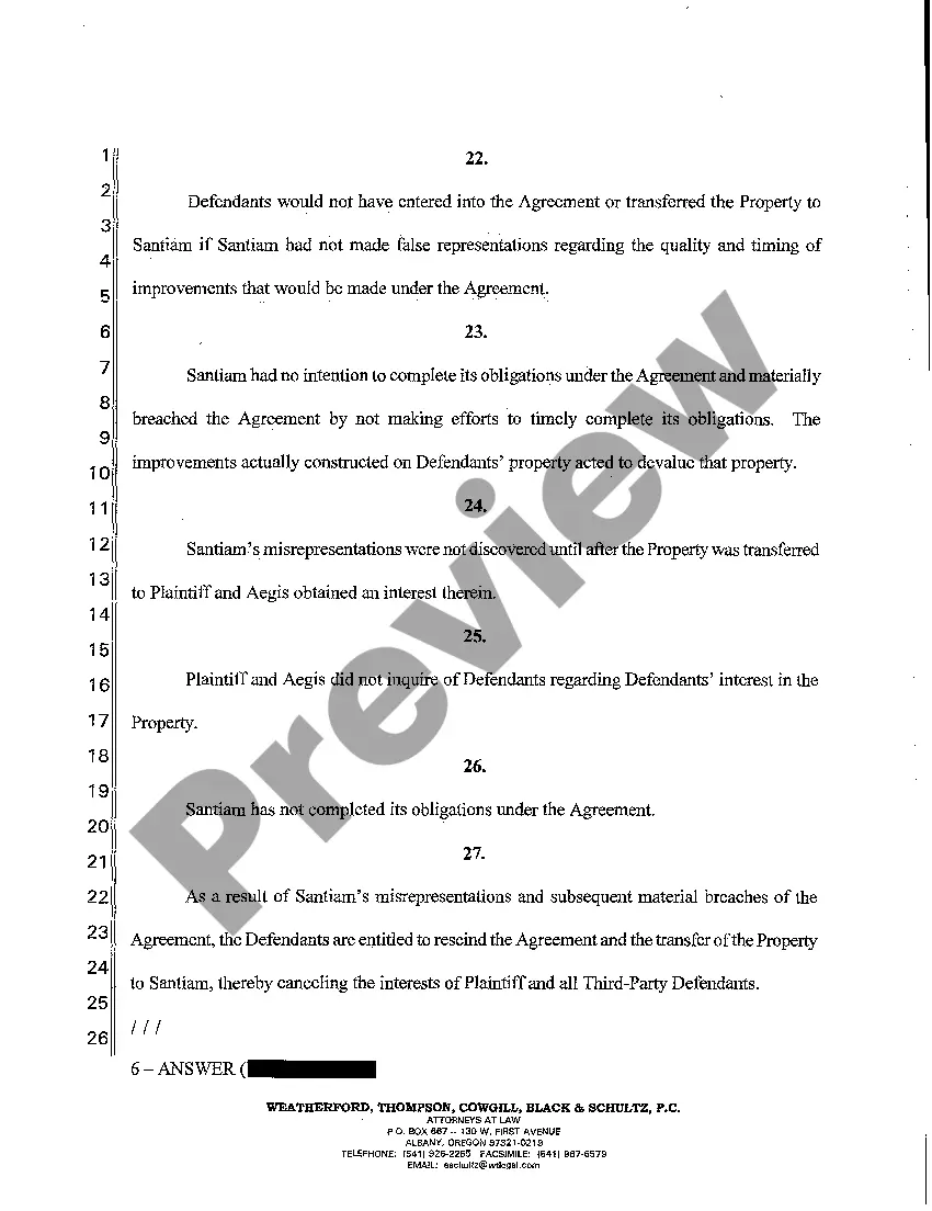 Get A02 Answer, Affirmative Defenses, Counterclaims, and Third-Party Complaint Preview A02 Answer, Affirmative Defenses, Counterclaims, and Third-Party Complaint