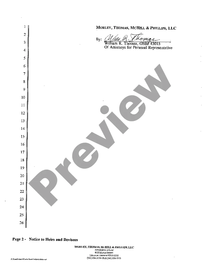 Get A03 Notice to Heirs and Devisees Preview A03 Notice to Heirs and Devisees