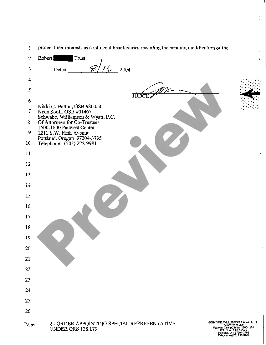 Get A02 Order Appointing Special Representative Preview A02 Order Appointing Special Representative