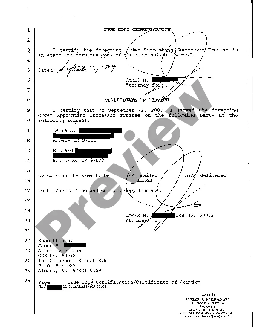 Preview A02 Order Appointing Successor Trustee