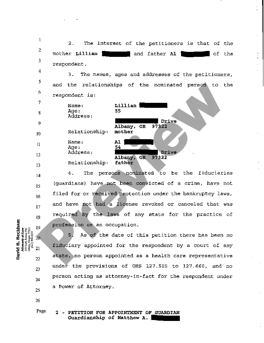 Get A01 Petition for Appointment of Co-Guardians of Adult Preview A01 Petition for Appointment of Co-Guardians of Adult