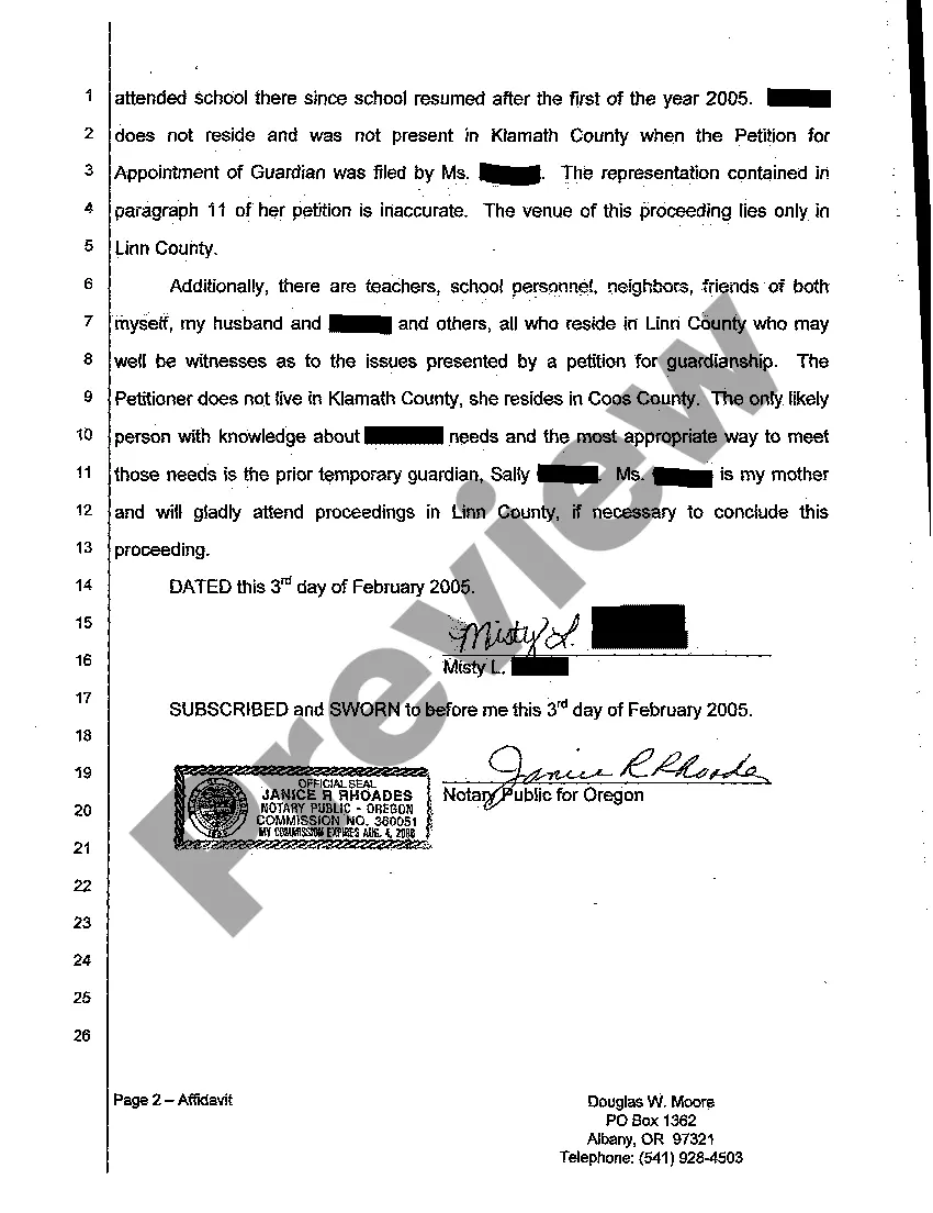 Preview A04 Affidavit in Support of Motion to Transfer Proceeding