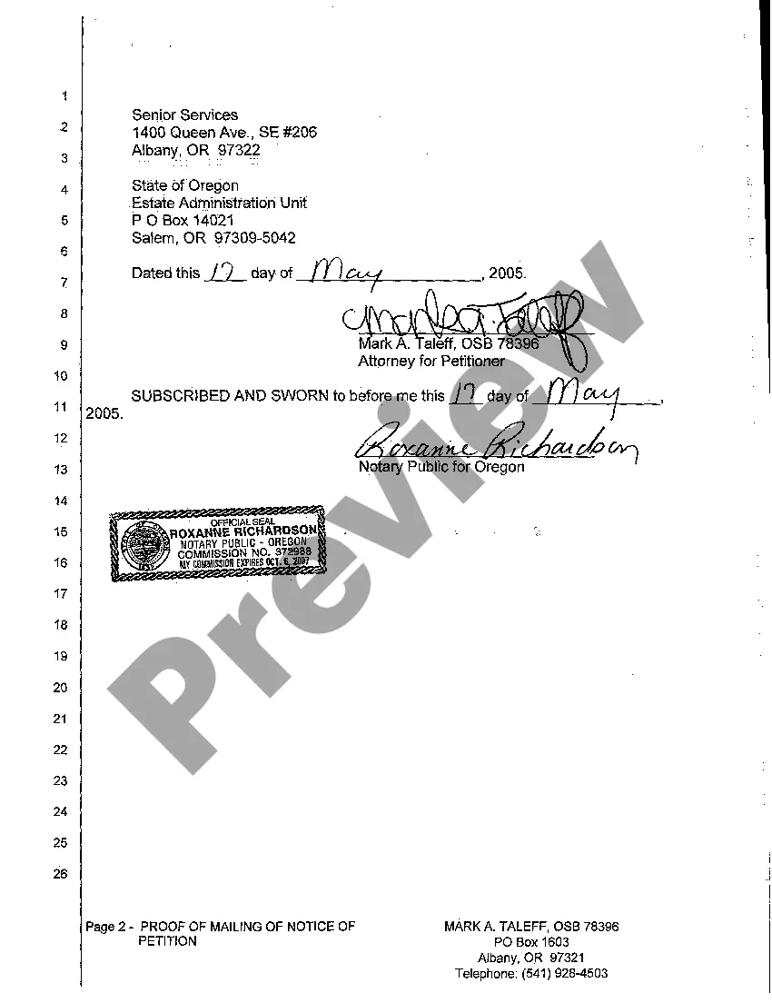 Preview A02 Notice to Interested Persons that Petition to Appoint Conservator has Been Filed