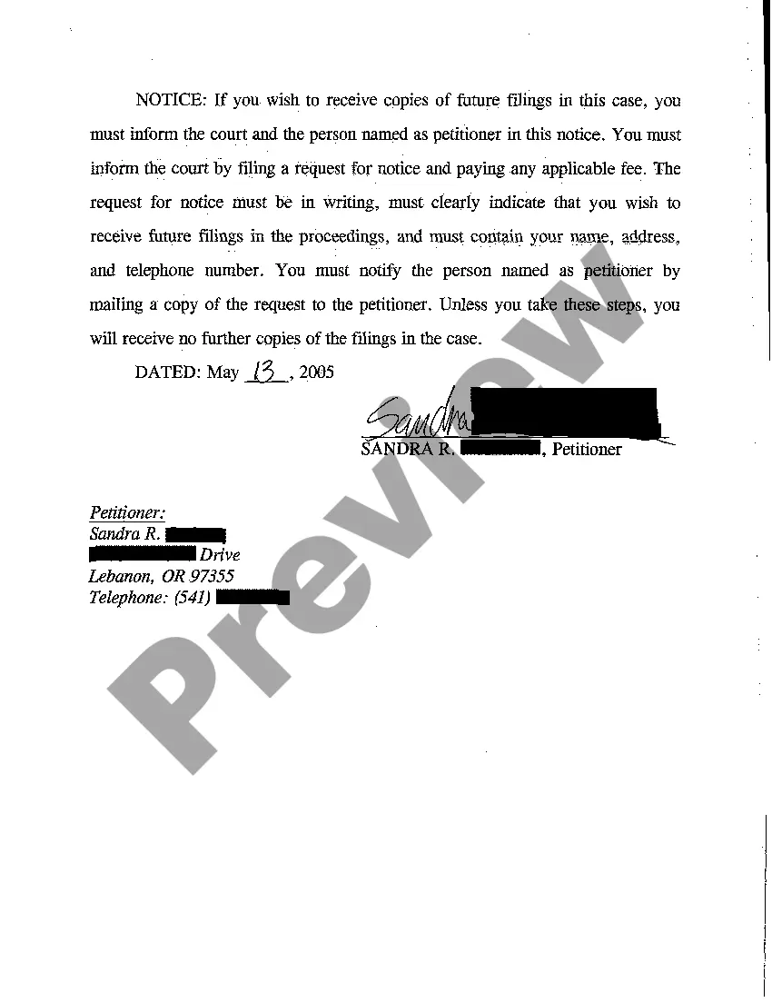 Preview A02 Notice of Petition to Appoint Temporary Guardian for a Minor