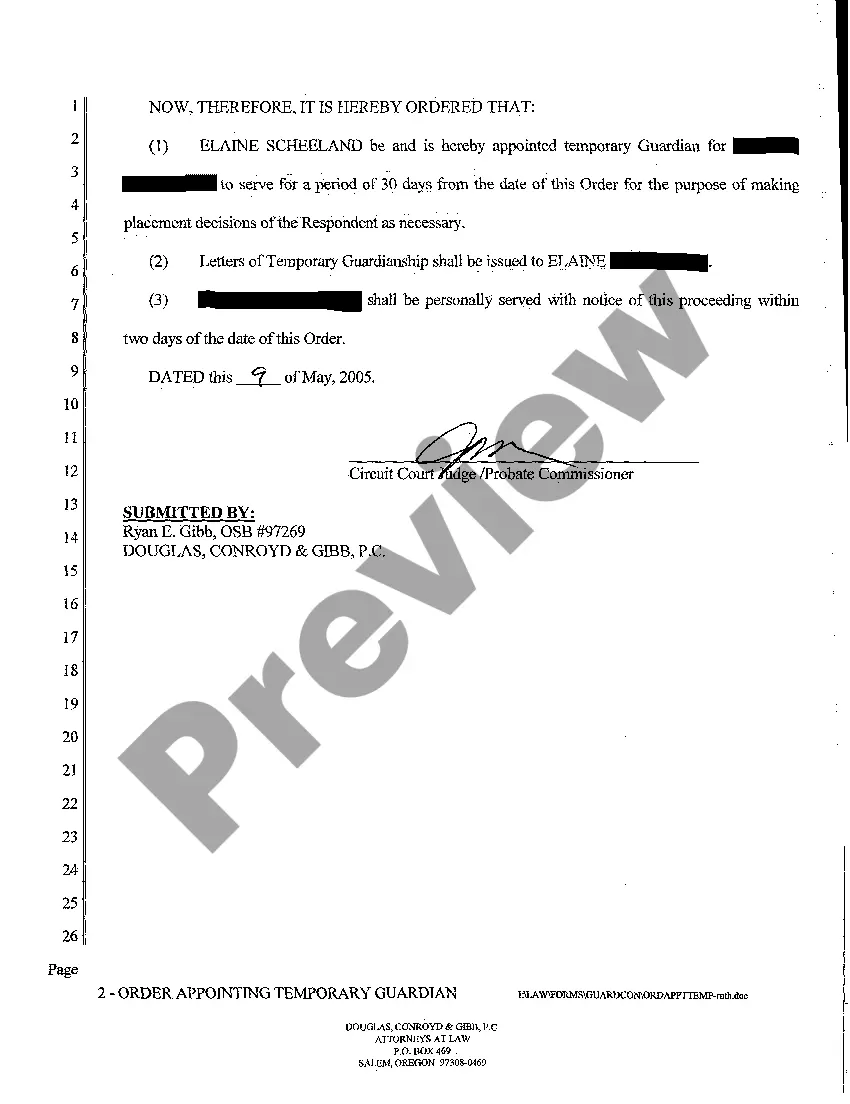 Get A02 Order Appointing Temporary Guardian of Adult Preview A02 Order Appointing Temporary Guardian of Adult