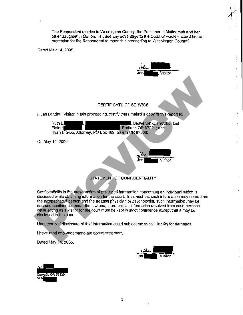 Preview A03 Order Appointing a Visitor