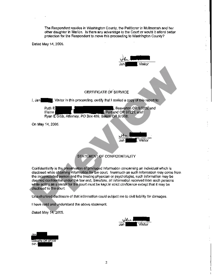 Preview A03 Order Appointing a Visitor