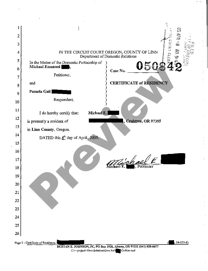 Get A01 Petition for Dissolution of Domestic Partnership Preview A01 Petition for Dissolution of Domestic Partnership