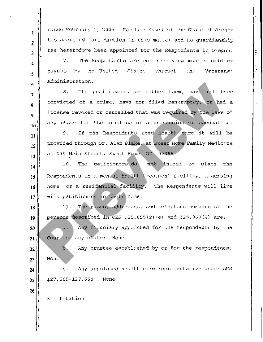 Get A01 Petition for Appointment of Guardians for Minors Preview A01 Petition for Appointment of Guardians for Minors
