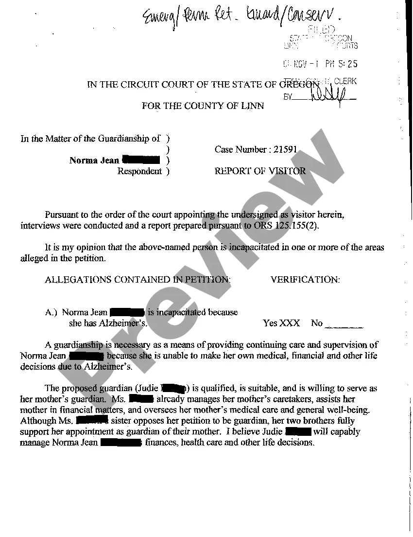 Preview A03 Notice of Petition to Appoint Guardian Conservator of Adult