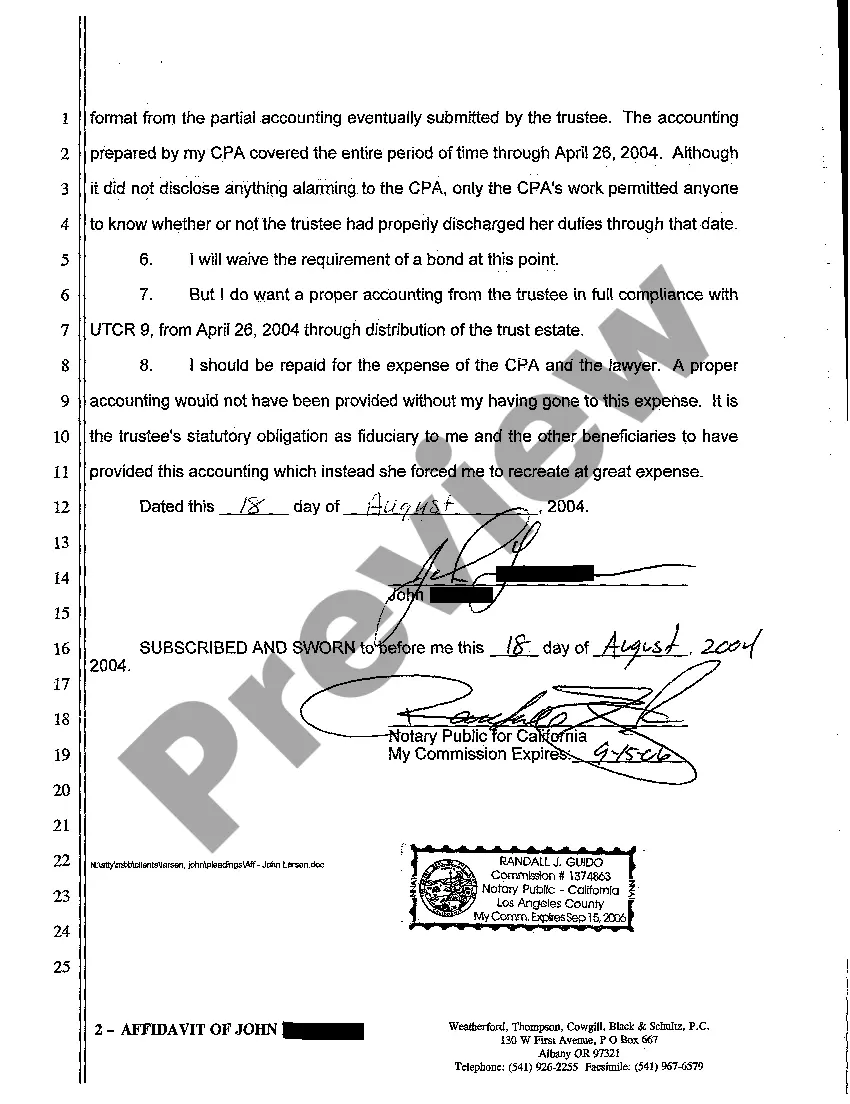 Preview A04 Motion to Direct Respondent to Show Cause why an Accounting Should not be Ordered